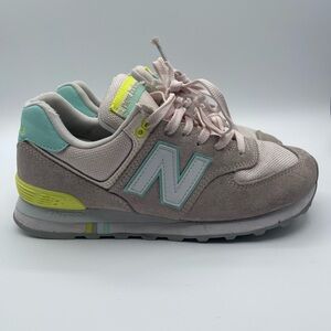 New Balance Shoes Womens 8 B 574 Casual Sneakers Comfort WL574NSC Gray Suede